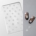 Nail Art Silicone Molds Christmas Nail Art Molds Multi-Shape Snowflake Embossed Silicone Mold Suitable for DIY Nail Art Decoration