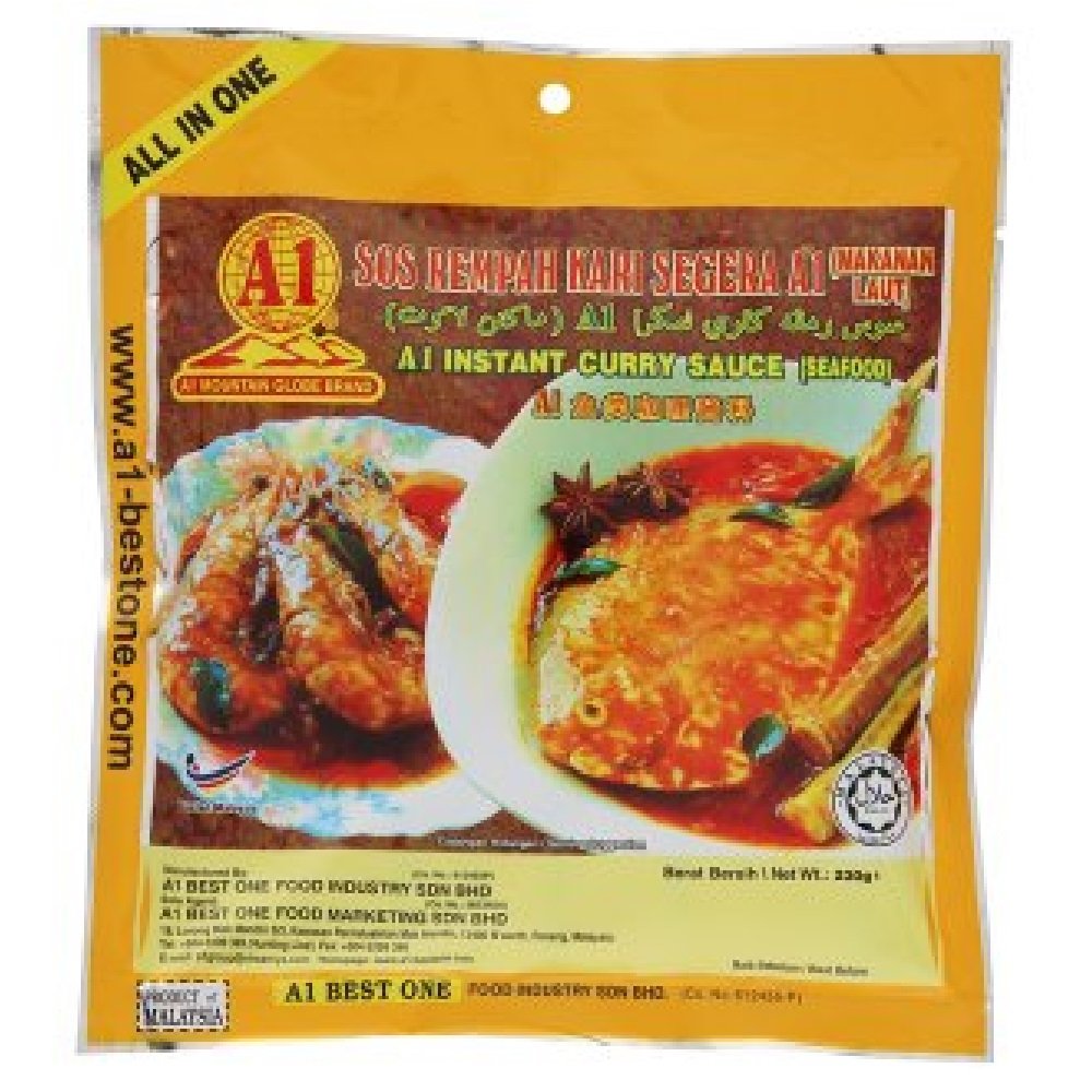 A1 Instant Curry Sauce 230g (628MART) (Seafood, 3 Pack