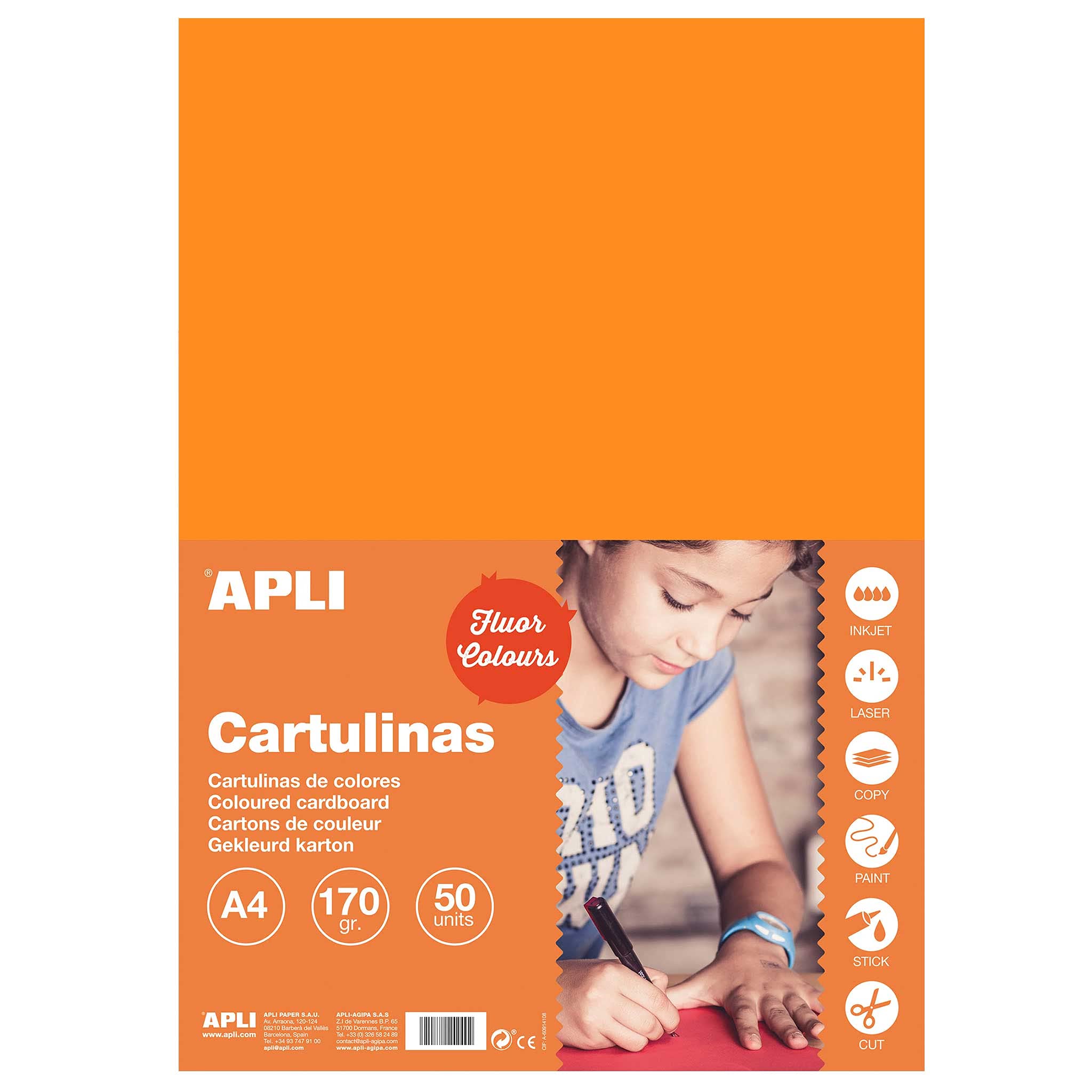 APLI1423 A4 Neon Orange