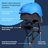 XJD Kids Helmet Toddler Bike Skateboard Scooter Roller Skating Blue Small Age view 7