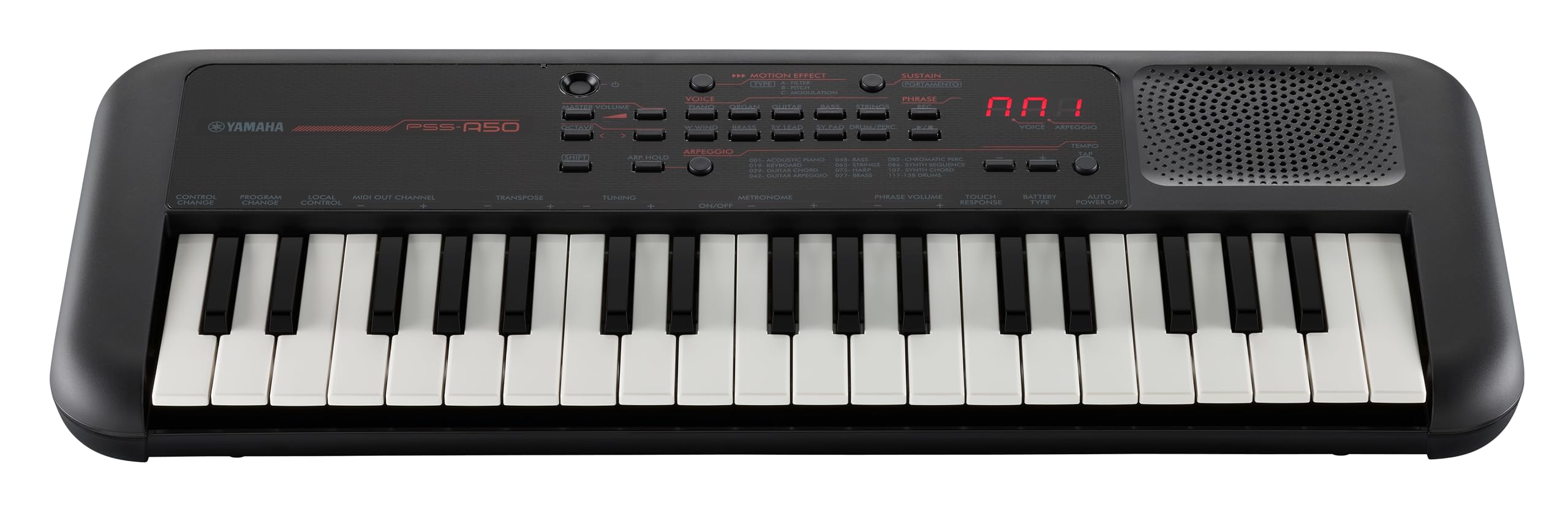 Yamaha PSS-A50 Keyboard, schwarz – Transportables mit großartigem Sound und tollen Effekten – Leichtes mit USB-MIDI Verbindung -Kopfhöreranschluss