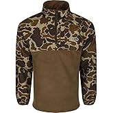 Drake Waterfowl Men's MST Quarter 1/4 Zip Refuge Eqwader Waterproof Windproof Breathable Resistant Outdoor Hunting Jacket, Old School, XX-Large