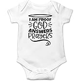 CBTwear I am Proof God Answers Prayers Baby Bodysuit Funny Infant Outfit Cute Unisex Comfy Romper