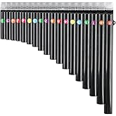 Deekec 18 Pipes Pan Flute C Key - Instrument Design for Easy Play, Perfect for Students and Learning-Beginner-Friendly (Black)