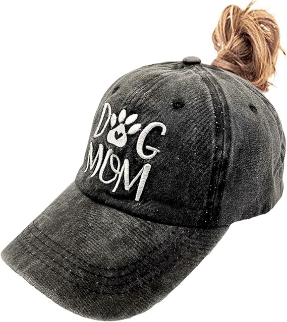 distressed dog mom hat