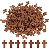 SUNNYCLUE 200Pcs 0.85x0.55Inch Wood Cross Charm Pendants Mini Natural Wooden Small Cross Charms Bulk for Party Favors Easter Rosary Necklace Jewelry Making Charms Hanging Ornament Craft Accessories