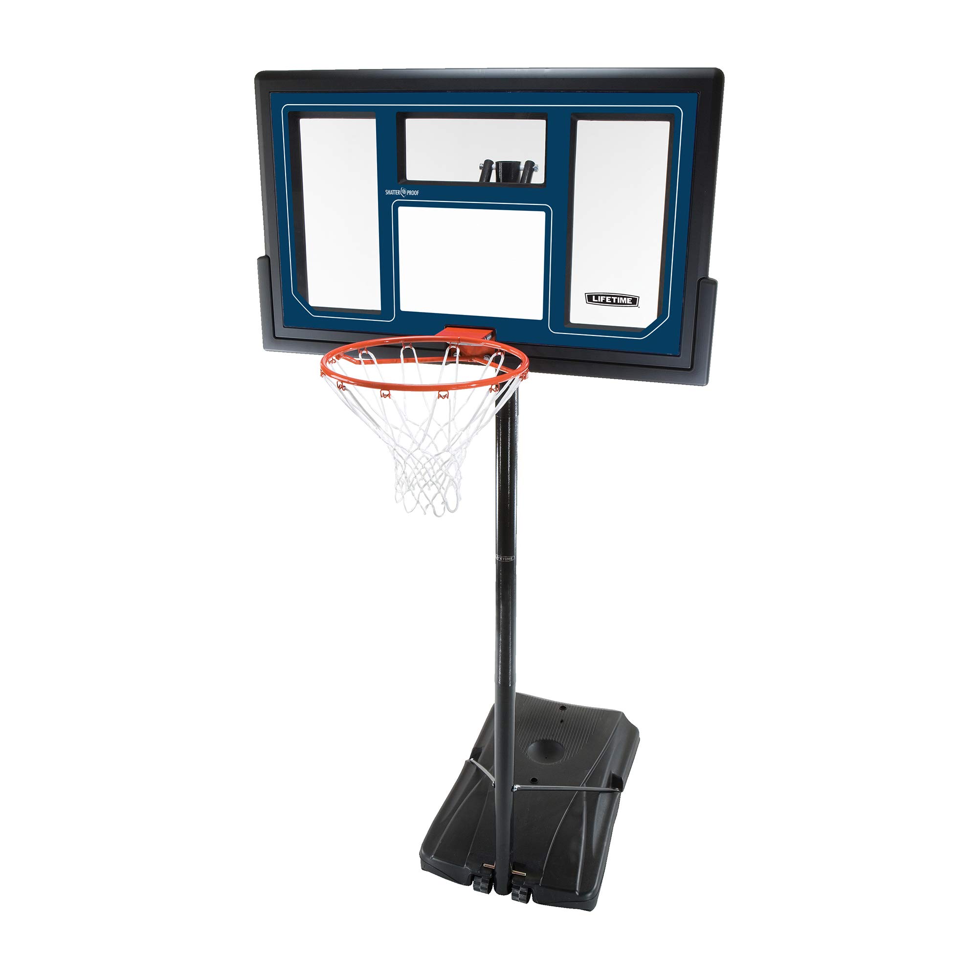 Photo 1 of **BACKBOARD SCRATCHED**Lifetime Portable Basketball Hoop, 50 Inch Shatterproof Backboard, Blue/Black