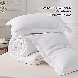 Bedsure White Queen Comforter Set - White Basket