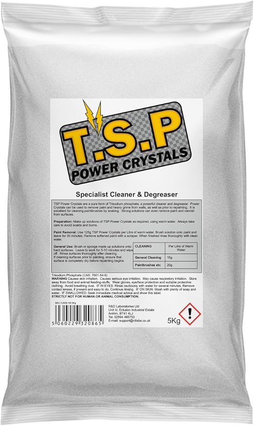 Trisodium Phosphate TSP 5Kg (Cleaner, Degreaser & Stain Remover) TSP