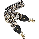 Purse Strap Wide Shoulder Strap Replacement Crossbody Handbag Adjustable Embroidery Guitar Style Bag Strap