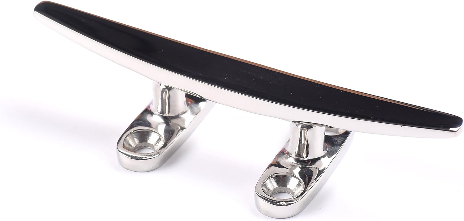 Mxeol 5 Inch Boat Cleat Dock Open Base w/Screws Marine Stainless Steel Pair : Sports & Outdoors