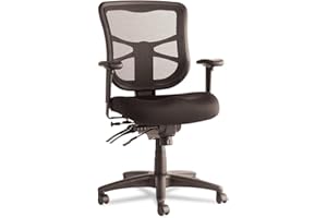 Alera Elusion Series Mesh Mid-Back Multifunction Chair, Black