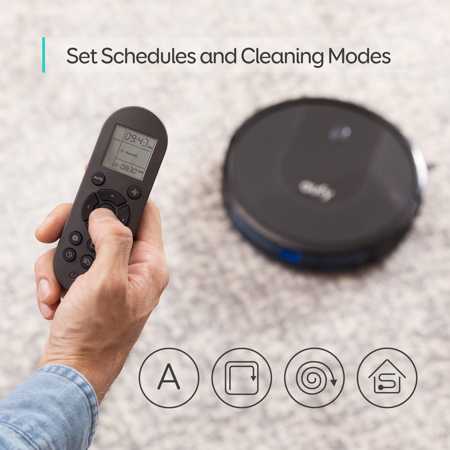 eufy by Anker, BoostIQ RoboVac 30, Robot Vacuum Cleaner, Upgraded, Super-Thin, 1500Pa Suction, Boundary Strips Included, Quiet, Self-Charging Robotic Vacuum, Cleans Hard Floors to Medium-Pile Carpets -