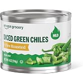 Amazon Grocery, Fire Roasted Diced Green Chiles, Mild, 4 Oz