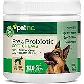 PetNC Natural Care Liver Flavor,Cheese Pre & Probiotic Soft Chews for Dog 120 ct (Pack of 1) (Packaging May Vary)