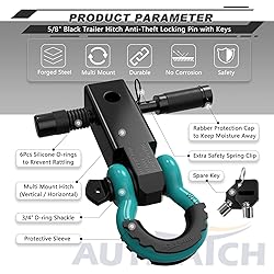 AUTMATCH Shackle Hitch Receiver 2 Inch - 3/4" D