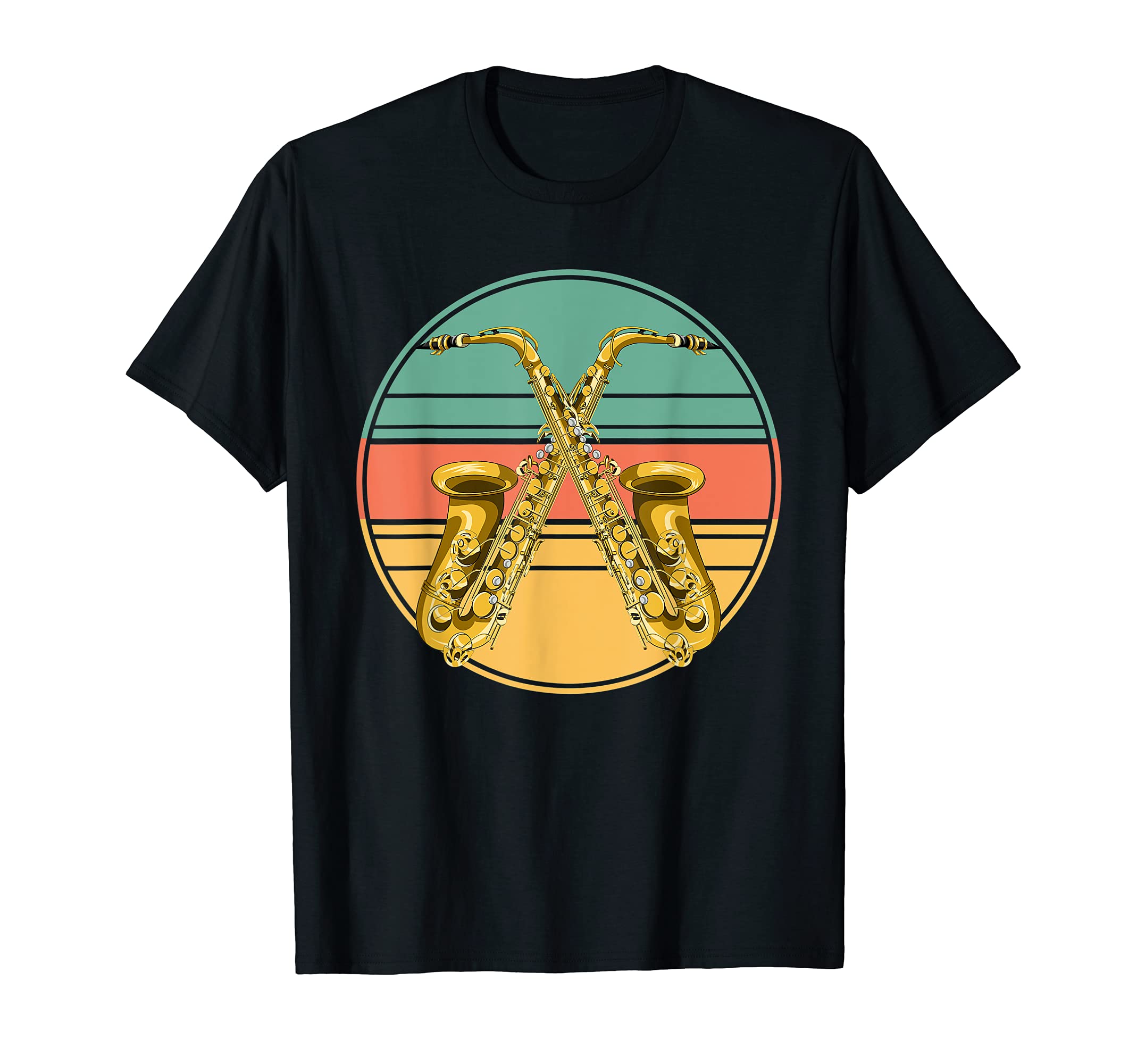Retro Saxophonist Jazz Musical Instrument Saxophone T-Shirt