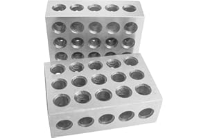 HFS(R) 1 Pair 123 Blocks - Ultra Precision .0002" Hardened Steel with 23 Holes