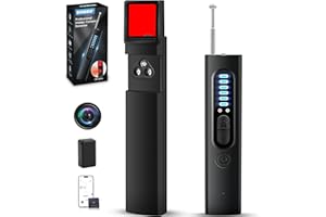 SINBEN Hidden Camera Detectors and Bug Detectors, 2025 Anti-Spy Cameras Finder Detector, GPS Hidden Camera Detector, Tracking Device Detectors, Cameras Detector for Hotels, Home, Office (Black)