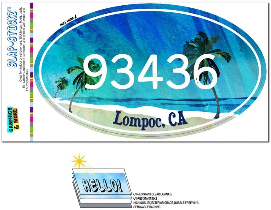 Graphics and More Zip Code 93436 Lompoc, CA Euro Oval Window Bumper