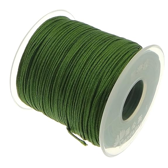 My-Bead 90m Nylonband Kordel 1mm Grün Wasserfest Nylonschnur Top Qualität Schmuckherstellung basteln DIY