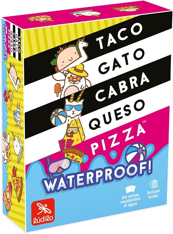 - Taco Gato Waterproof | Juegos De Mesa De 3 A 8 Jugadores | Juegos para Piscina Niños Y Adultos | Juego De Cartas para 8 Años O Más | Regalos para Niños Y Adultos