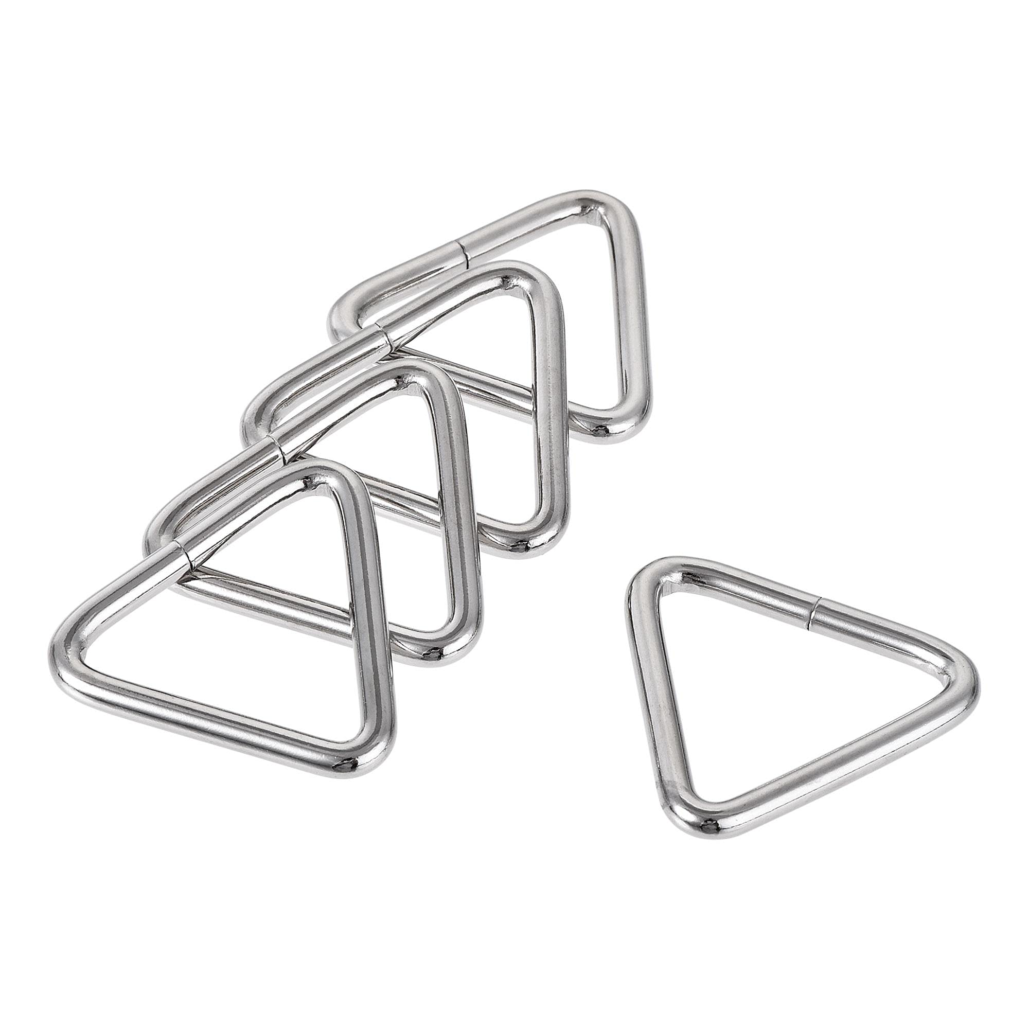 sourcing map Triangle Ring Buckle, 0.79"(20mm) Inner Width for Hardware Strap Craft DIY 10pcs