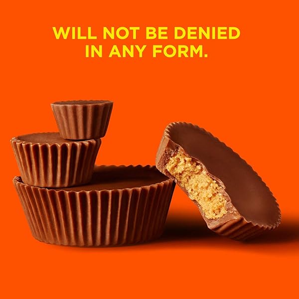 REESE’S MILK CHOCOLATE SNACK SIZE PEANUT BUTTER CUPS, CANDY BAG, HALLOWEEN CANDY, 33 OZ (60 PIECES)