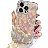 I-MGAE-IN-AR Phone Hard Case 6.7 inch Compatible with iPhone 13 Pro Max Case 2021 Release Slim Holographic Fade Star Women Girls, Hard PC Shockproof Protective Design
