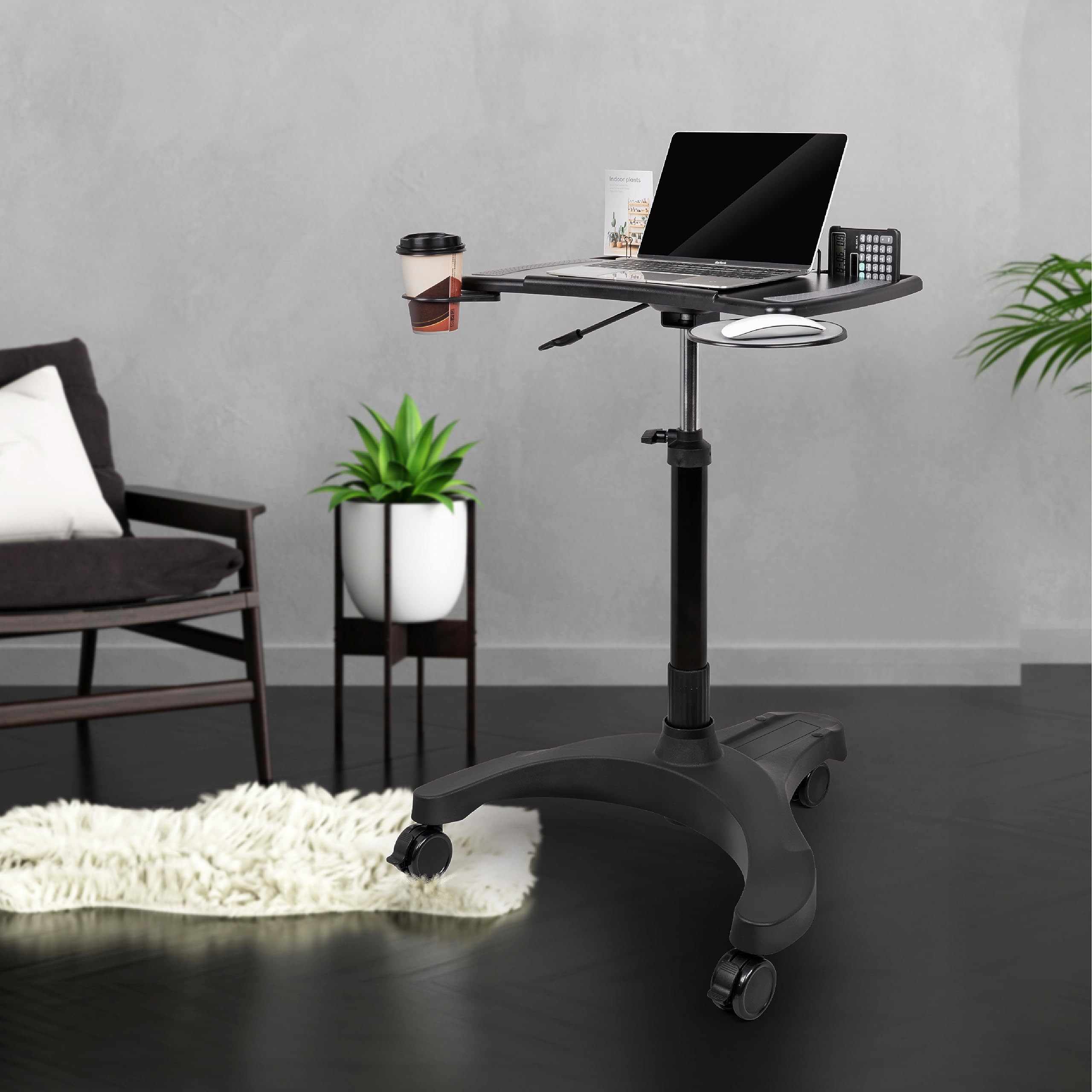 EHO Mobile Laptop Standing Desk Carts on Wheels