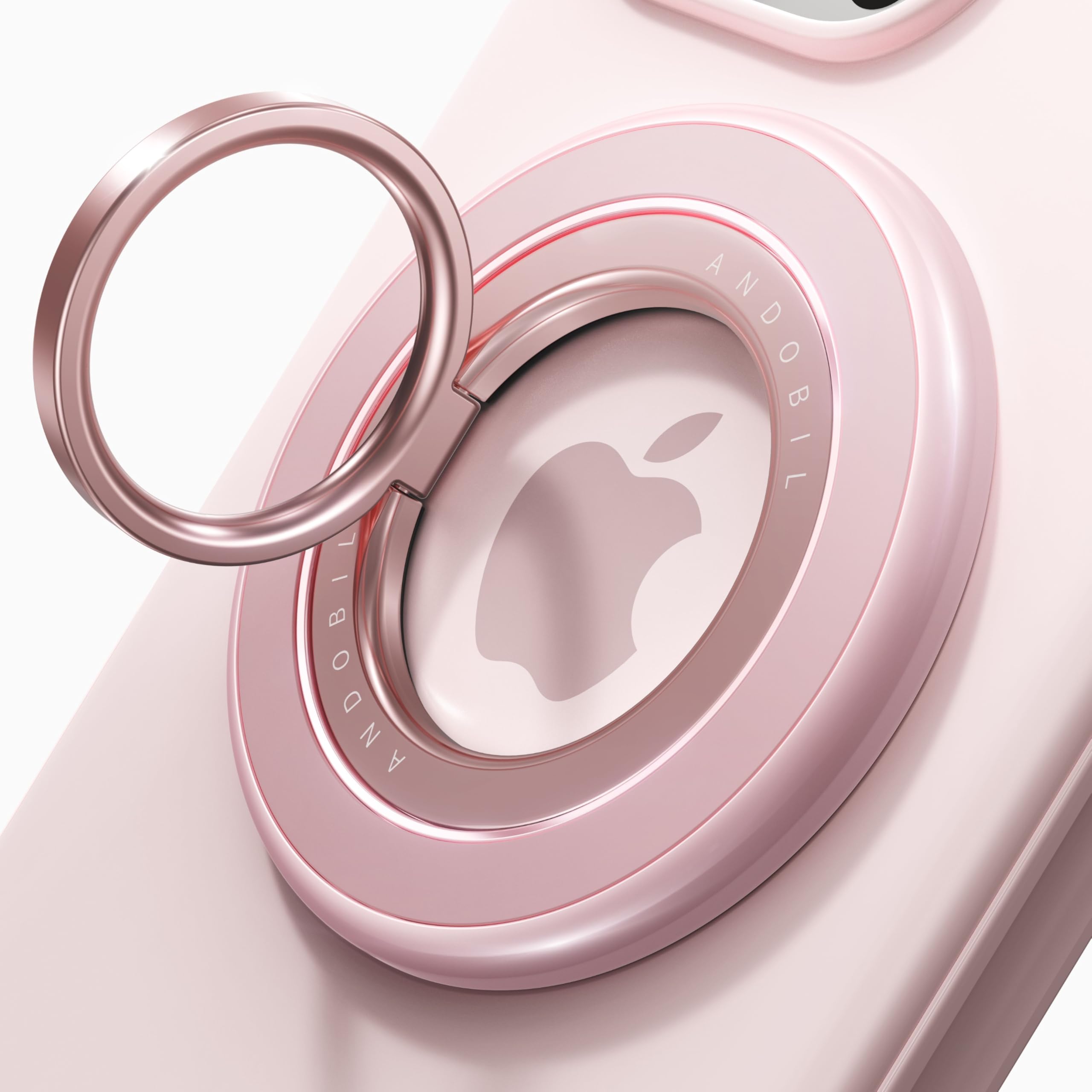 Photo 1 of andobil [2025 3rd Gen] Magnetic Phone Grip for MagSafe [360° Rotatable & Ultra-Stable] Two-Sided Magnet Cell Phone Ring Holder Compatible with MagSafe Accessories, iPhone 16 Pro Max 15 14 13 12, Pink