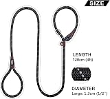 Fida Slip Lead For Dogs 1.2m No Pull Training Lead Black view 5