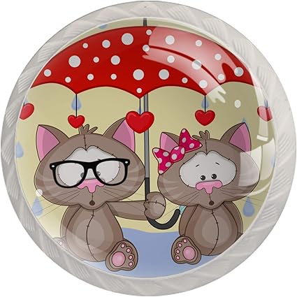 Tirador para niños Lindo animal plástico redondo tirador para puerta