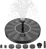 AISITIN Solar Water Fountain Pump with 6 Nozzles for Ponds Gardens Outdoors