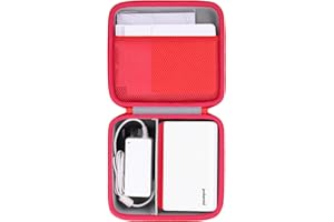 co2CREA Hard Travel Case Replacement for Polaroid Hi-Print Bluetooth 4x6 Photo Printer,White Red Case