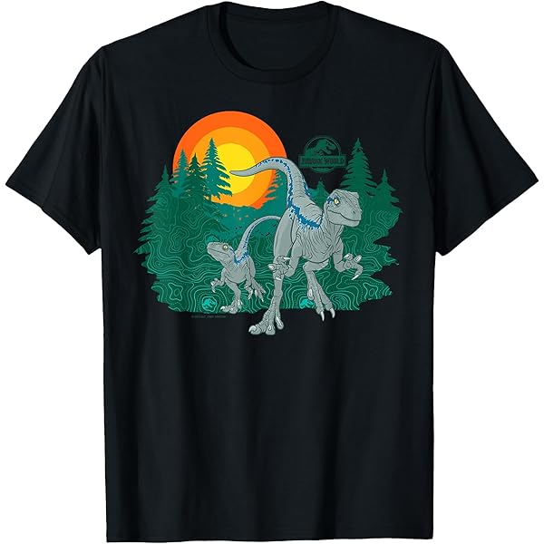 Amazon.com: Jurassic Park Starry Dilophosaurus Stare T-Shirt