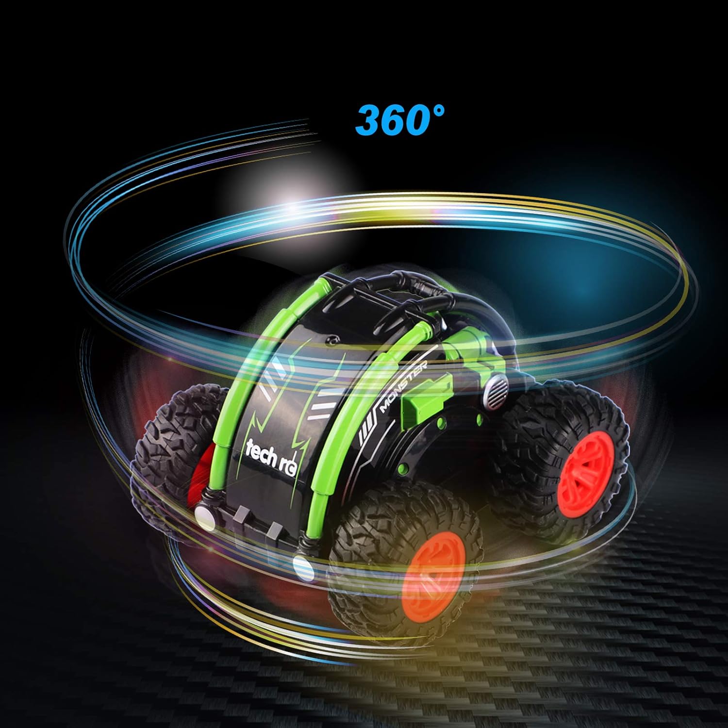 tech rc RC Car Stunt Car for Kids, 360° Spins & Flips 2.4 GHZ 4WD High Speed Remote Control Car for Boys: Toys & Games