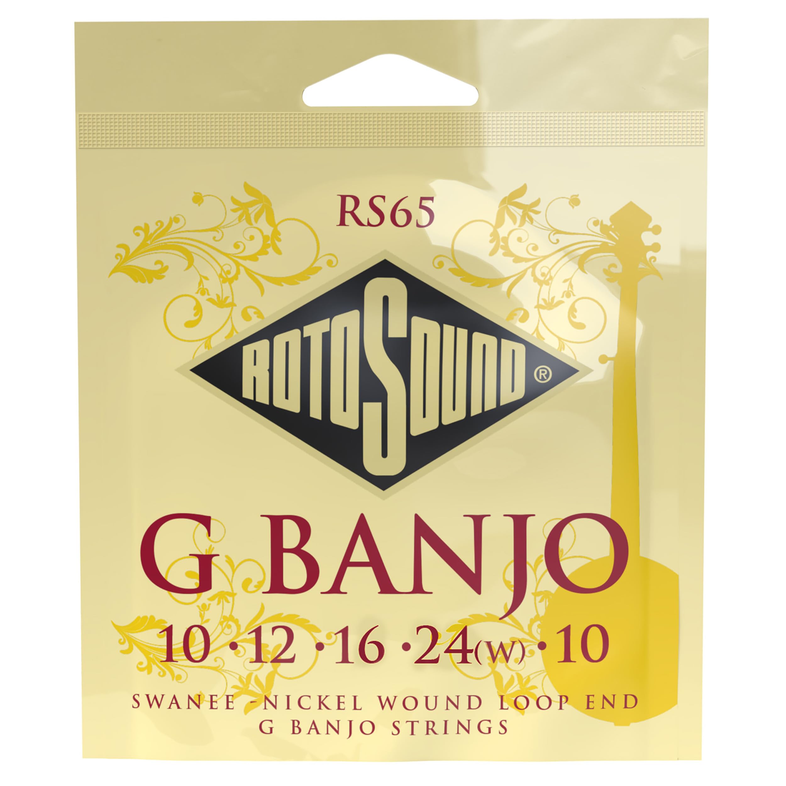 Rotosound Strings for Banjo, Strings Set 5-String RS65 Medium 10