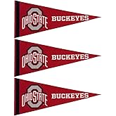 Ohio State Mini Pennants - Size: 4" x 9" - Officially Licensed - 3 Pennants Per Pack