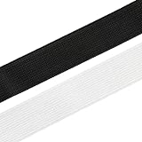 Realm Flat Elastic Band Black & White Sewing Crafts 1/4in 3/8in 1/2in 1in view 1