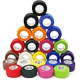 OK TAPE Self Adherent Cohesive Bandages Wrap - 24Packs, 1" x 5 Yards, Non-Woven Self Adhesive Bandage Wrap for Thumb, Finger, Wrist, Ankle, Vet Wrap Bandages Tape (Mixed Colors)