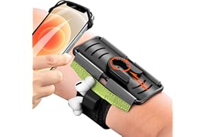 Newppon Arm Bands for Cell Phone :Airpods Holder & 360 Rotatable Universal Cellphone Armband Case Compatible with iPhone Samsung Galaxy Pixel LG for Workout Excersize Sports Jogging Gym Fitness Runner