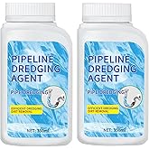 Pipeline Dredging Agent, Powerful Pipe Dredging Agent Powder, Drain Clog Remover, Toilet Cleaner, Sink and Drain Pipe Unclogging for Kitchen Toilet (2)