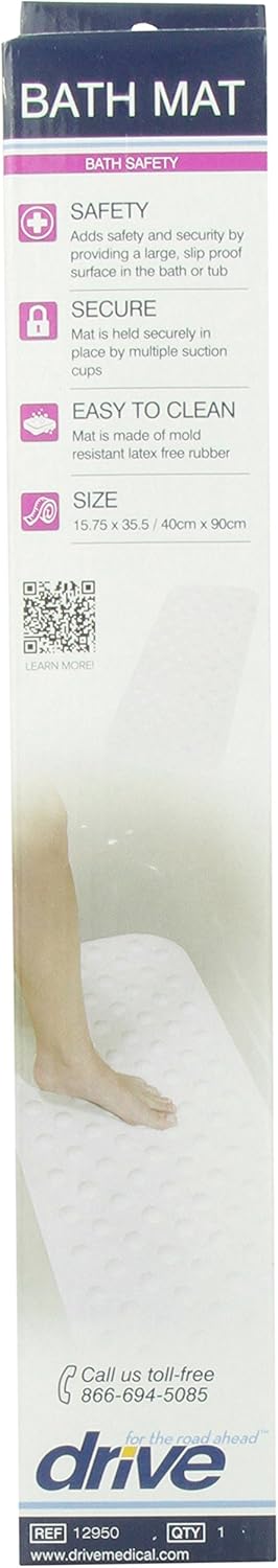 Drive Medical Bathtub Mat, White, Large (12950): Health & Personal Care