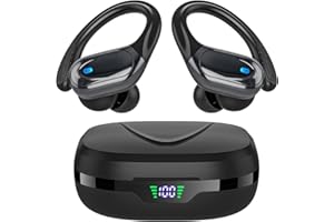 Wireless Earbuds, Sports Bluetooth Headphones, 80Hrs Playtime Ear Buds with LED Power Display, Noise Canceling Headset, IPX7 