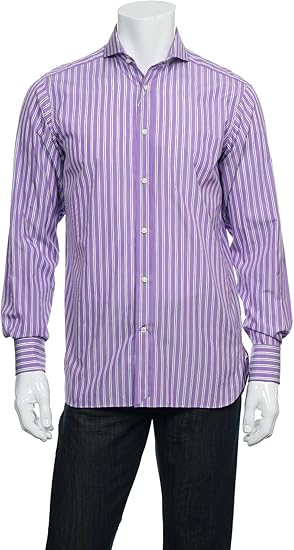Amazon Ralph Lauren Purple Labelメンズパープルストライプドレスシャツ カラー パープル シャツ 通販