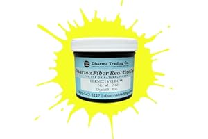 DHARMA TRADING CO Dharma Fiber Reactive Procion Dye - The #1 Dye for Tie-Dye & Ice Dye. Vibrant, Permanent Colors Trusted by Professionals & Hobbyists Since 1969 (Lemon Yellow PR1, 2 oz.)