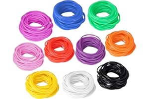 LIANGYUNZE 30 Pieces 10 Colors Silicone Jelly Bracelets Nonluminous Stretchy 80s Mixed Gummy Silicone Wristbands Hair Ties for Women Adults Girls Party Accessories(10 Colors)