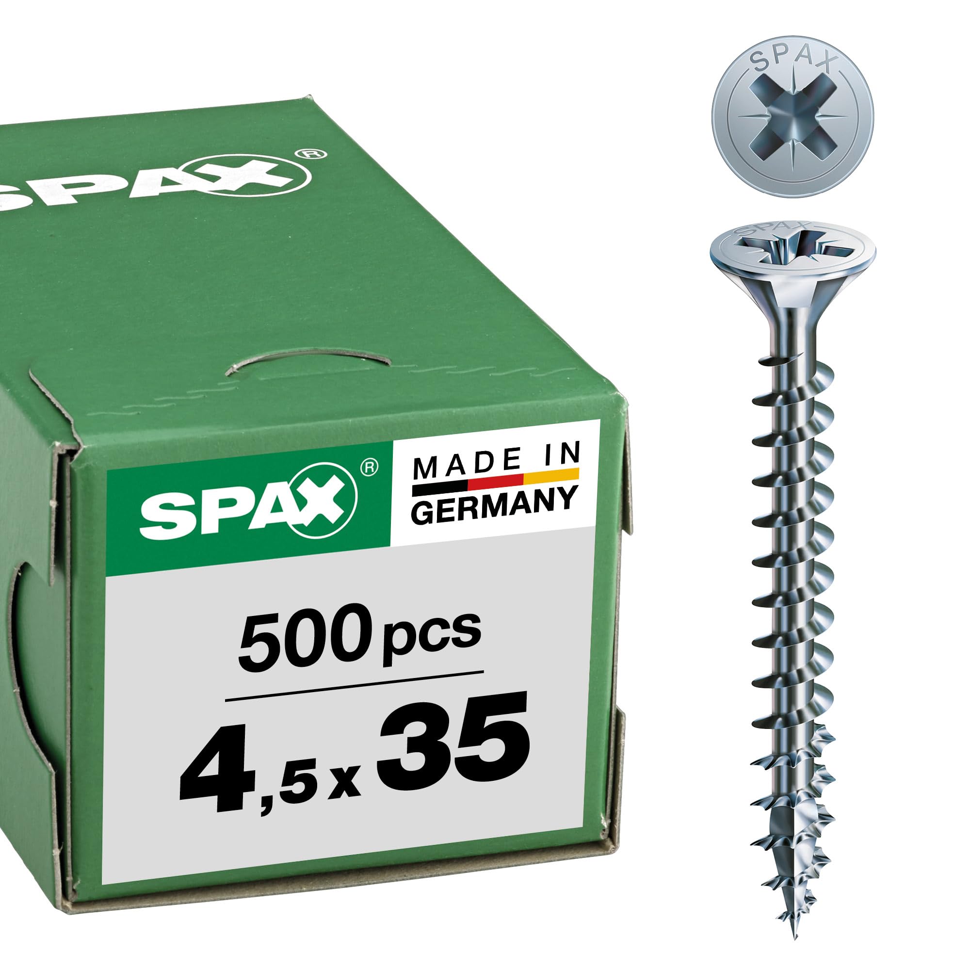 Spax A2J - 1081010350123 4CUT Universal Screw with Countersunk Head 1081010450355 Galvanised — image 1