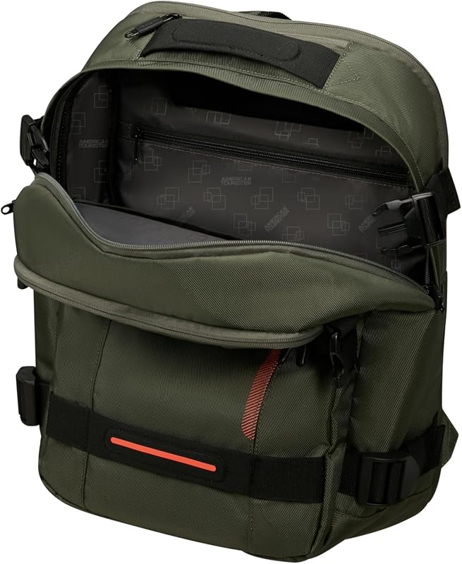 Urban Track - Zaino porta PC 15.6" – 45 cm, 29 L - 3 scomparti grandi - Grande capacità - Ergonomico - Scomparto imbottito per laptop - Verde (Dark Khaki)